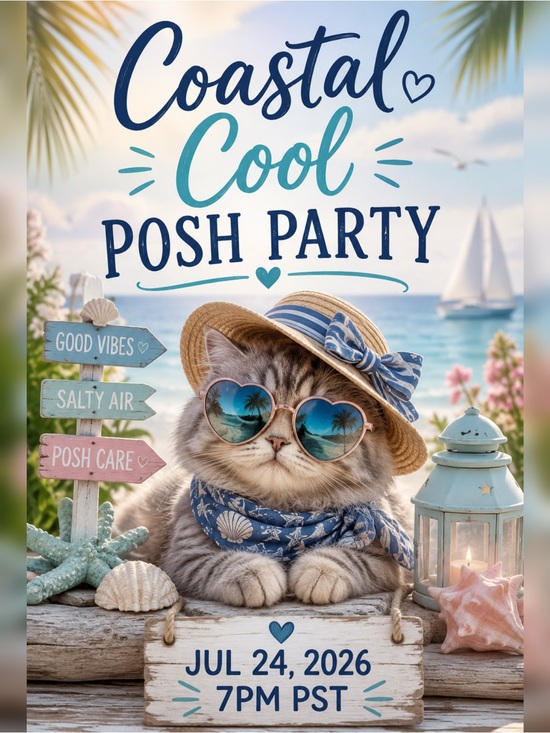 Accessories - Co-Hosting "Coastal Cool Posh Party", NOW 💙 July 24th @7pm PST - LET'S PARTY 🥳